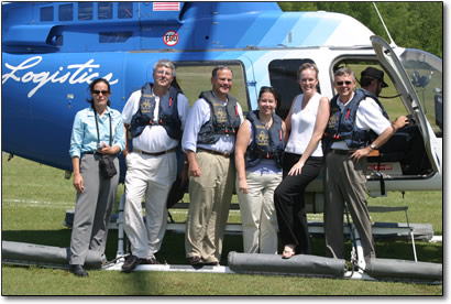 NOAA officials from the National Marine Fisheries Service team up for the event. L to R is Rachael Sweeney, Rick Hartman, Timothy Keeney, Jennifer Koss, Cheryl Broadnax, and Rollie Schmitten.