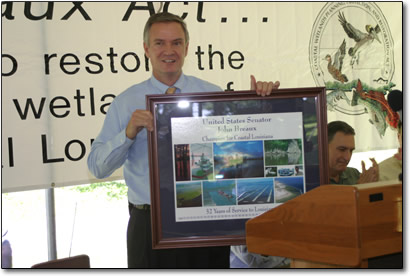 Members of the Breaux Act Task honor the Senator for his 32 years of service to Louisiana.